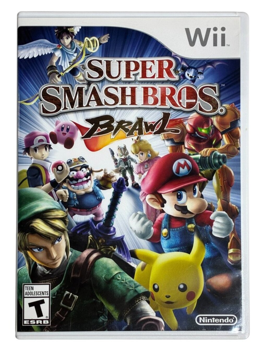 Super Smash Bros Brawl Wii Nintendo Tested Working Game Case 2008 RVL-RSBE-USA